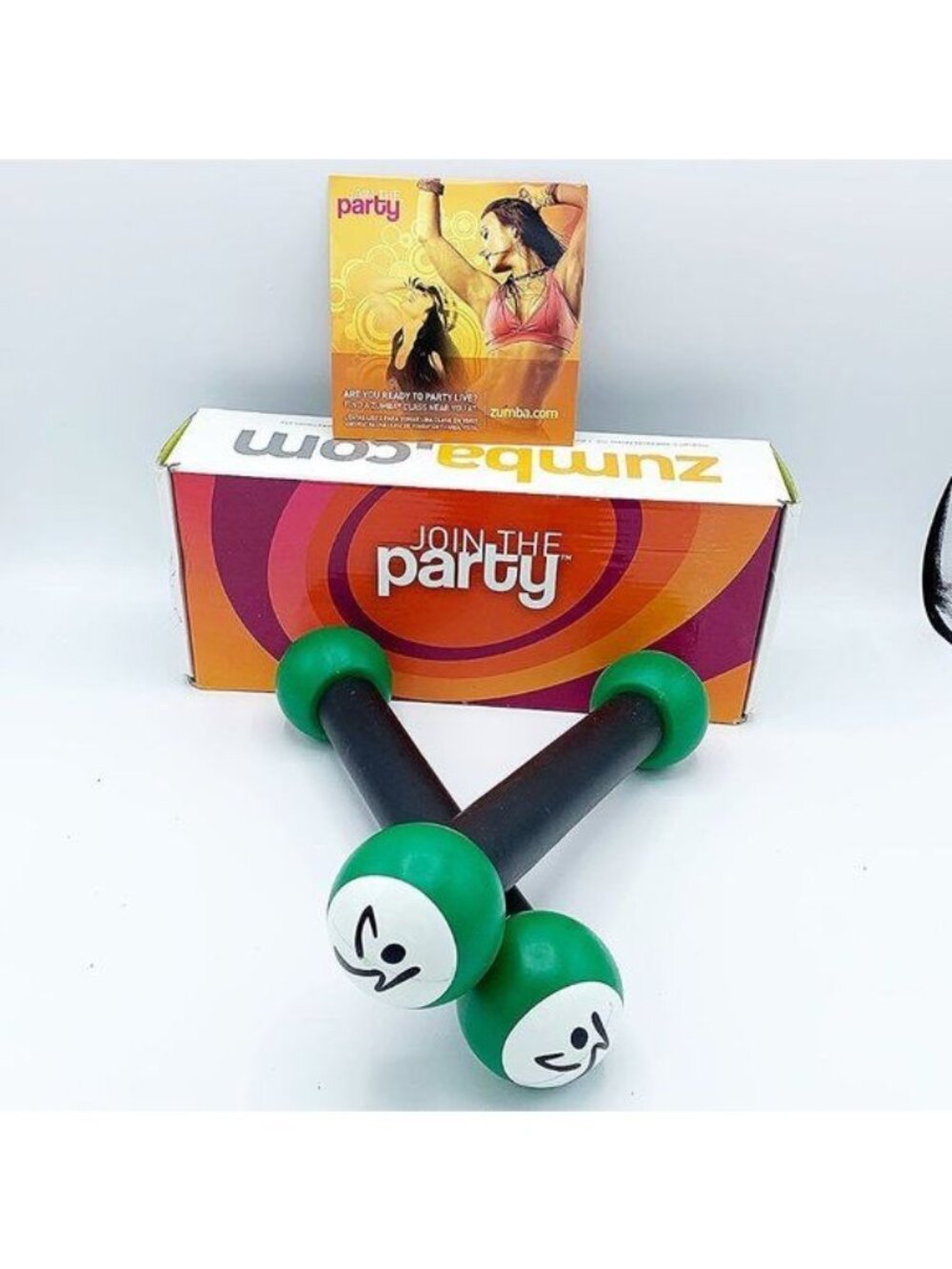 ZUMBA FITNESS TONING STICKS & DVD IN BOX W/ ORIGINAL PACKAGING!
